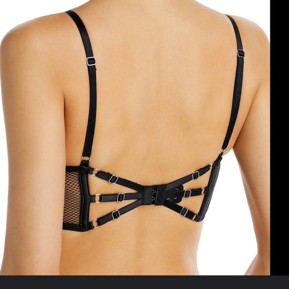 Thistle and Spire Black Eros Lace Longline Bra 32B Bralette Top - Picture 2 of 9